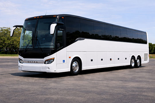 56-passenger charter bus rental Bowling Green TX
